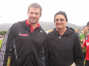 One is the All Black hero and the other is a rugby adviser and travel writer.